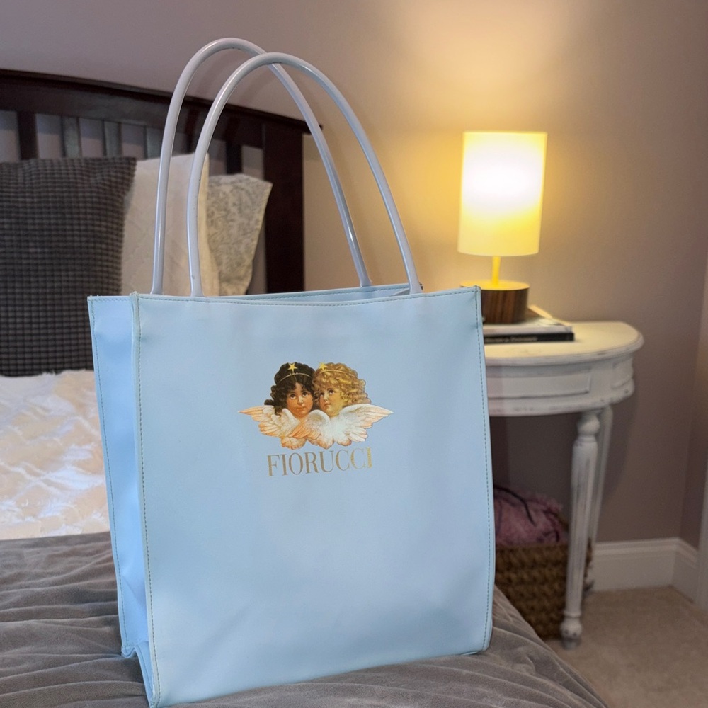 Fiorucci Light Blue Angel Graphic Tote - Picture 2 of 11